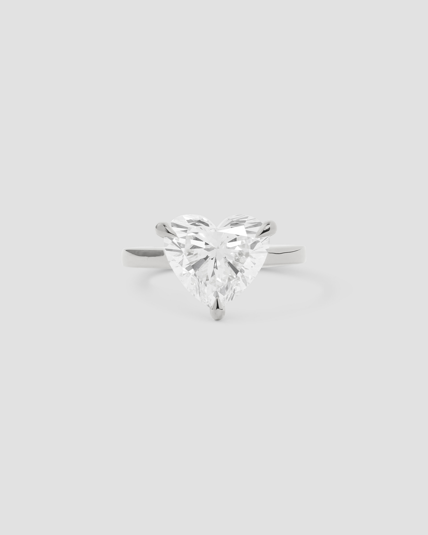 Floating Lab Diamond Heart Ring
