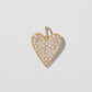 Jennifer Fisher - Large Heart with Pave White Diamonds - Yellow Gold