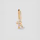 Knot Huggie in 18K Gold with Pavé White Diamonds