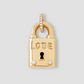 Personalized Large Lock with Two Diamonds