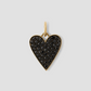 Large Heart with Pavé Black Diamonds
