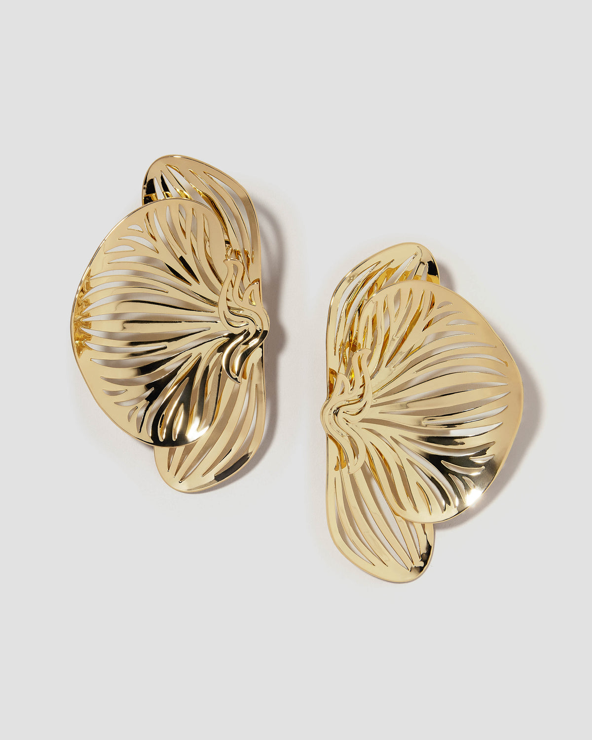 Orchid Earrings earring - front view | 18k gold earrings