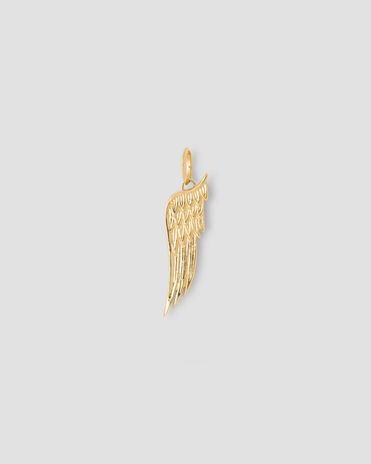 Medium Wing Charm in 18K Yellow Gold charm - front view | gold charm necklace