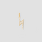 Lightening Bolt Charm with Pavé White Diamonds in 18K Yellow Gold
