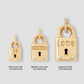 Personalized Small Lock with Two Diamonds