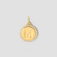Luxe Disc Charm with Pavé White Diamonds in 18K Yellow Gold
