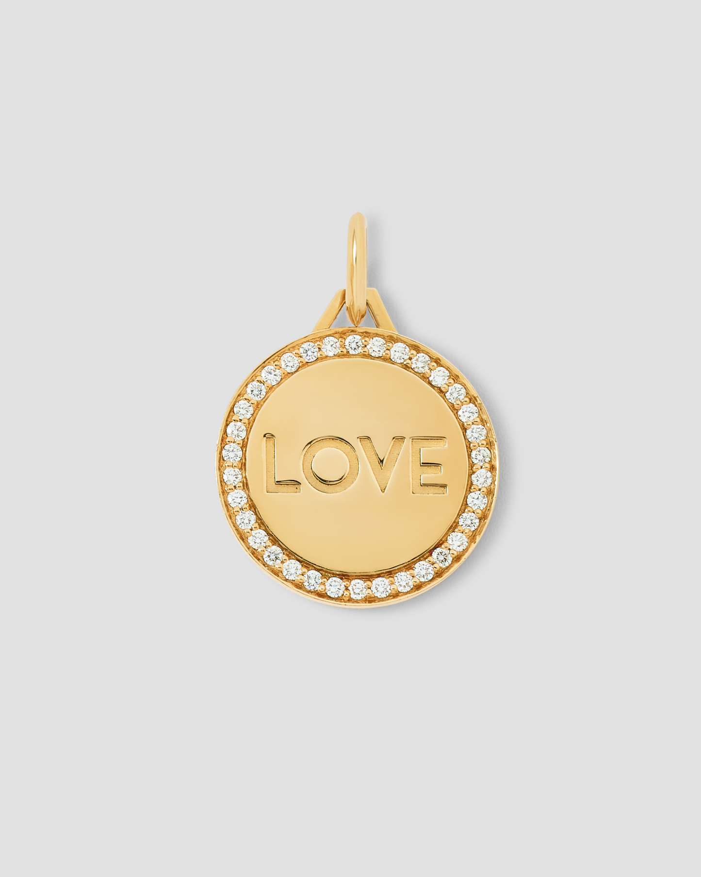 Personalized Luxe Circle in 18K Yellow Gold