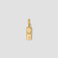 Minimal Block Letter Dog Tag in 18K Yellow Gold