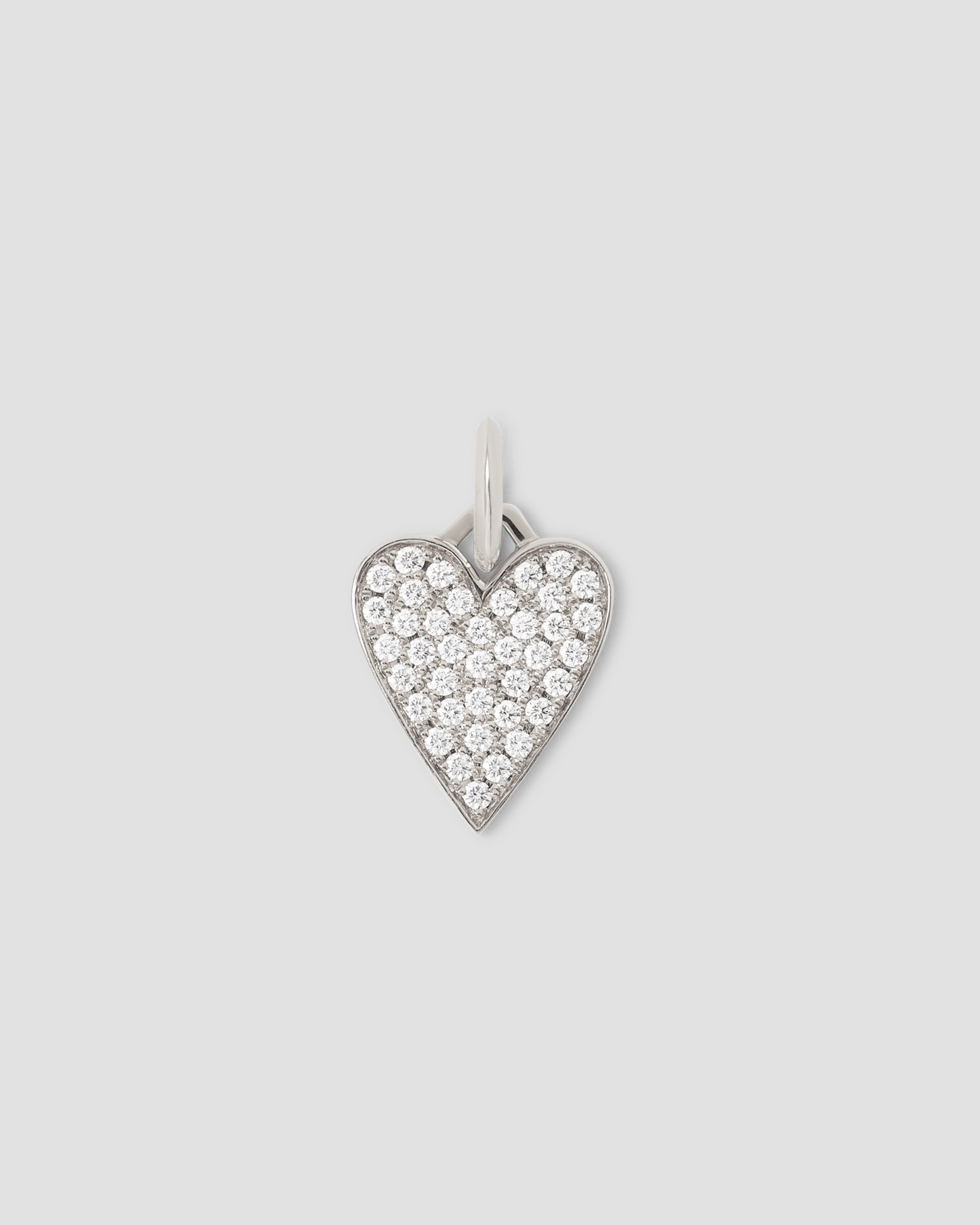 Medium Heart with Pavé White Diamonds