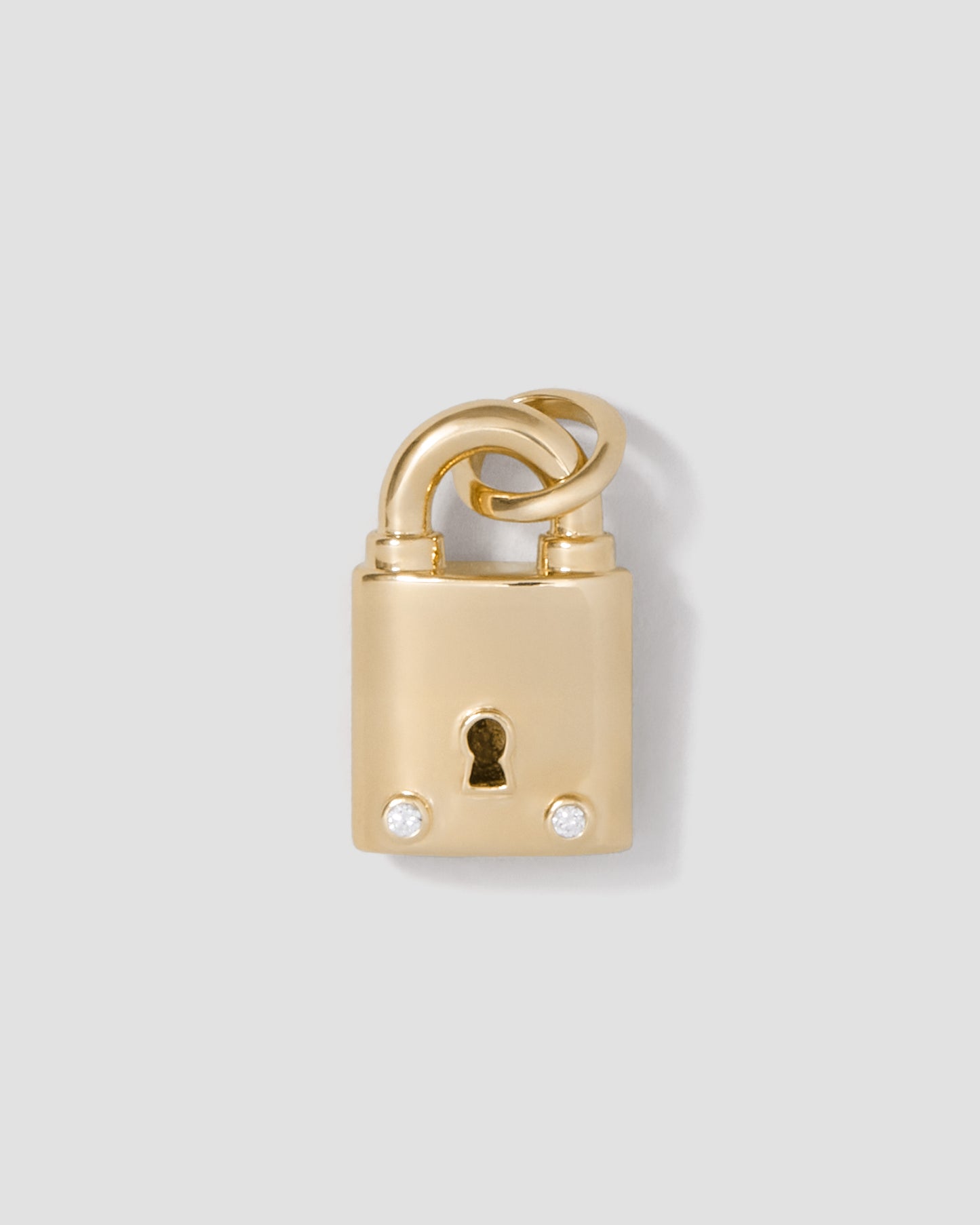 Medium Lock with Two Diamonds