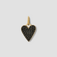 Medium Heart with Pavé Black Diamonds