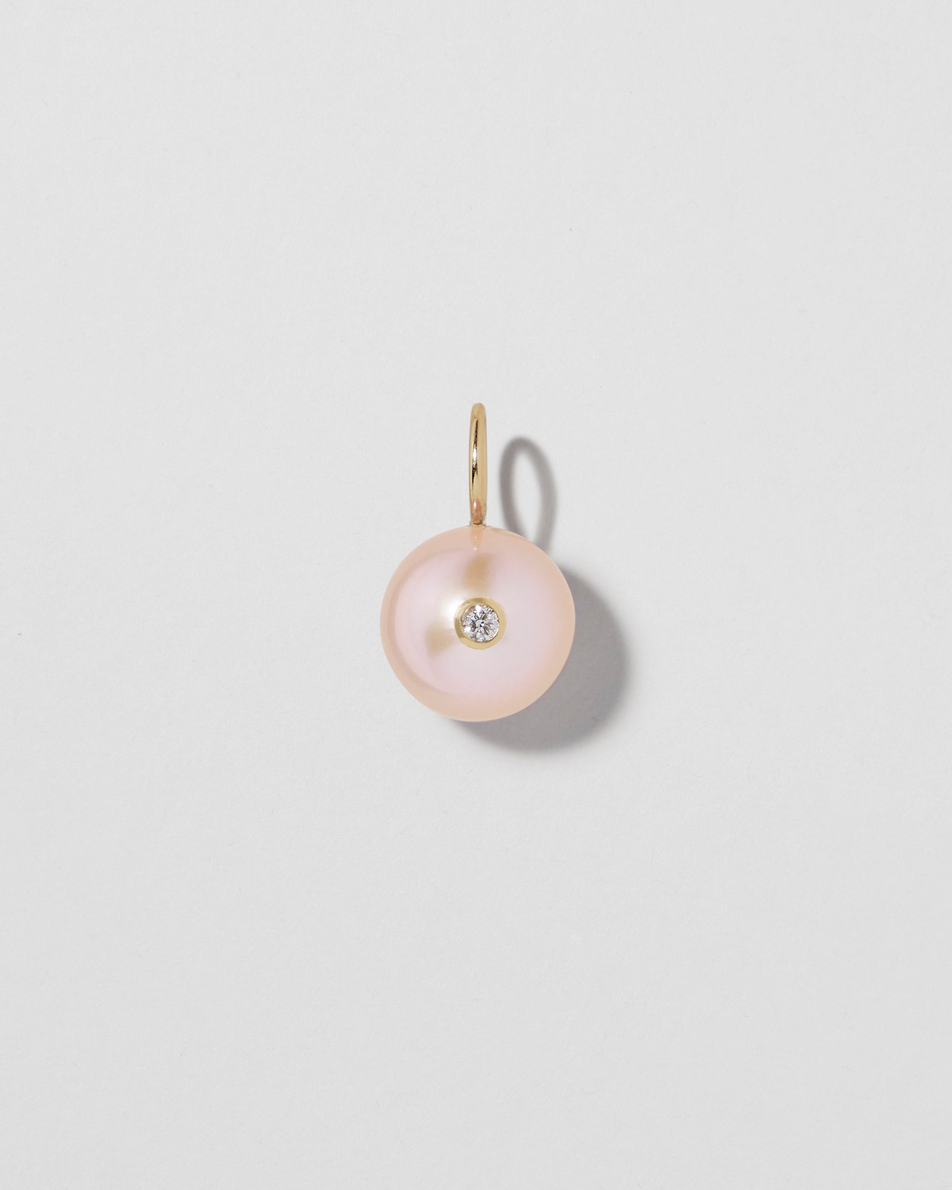 Jennifer Fisher - Medium Pink Freshwater Pearl with Diamond - Yellow Gold