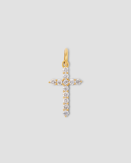 Medium Floating Diamond Cross
