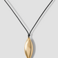 Metal Dagger Leather Cord Necklace