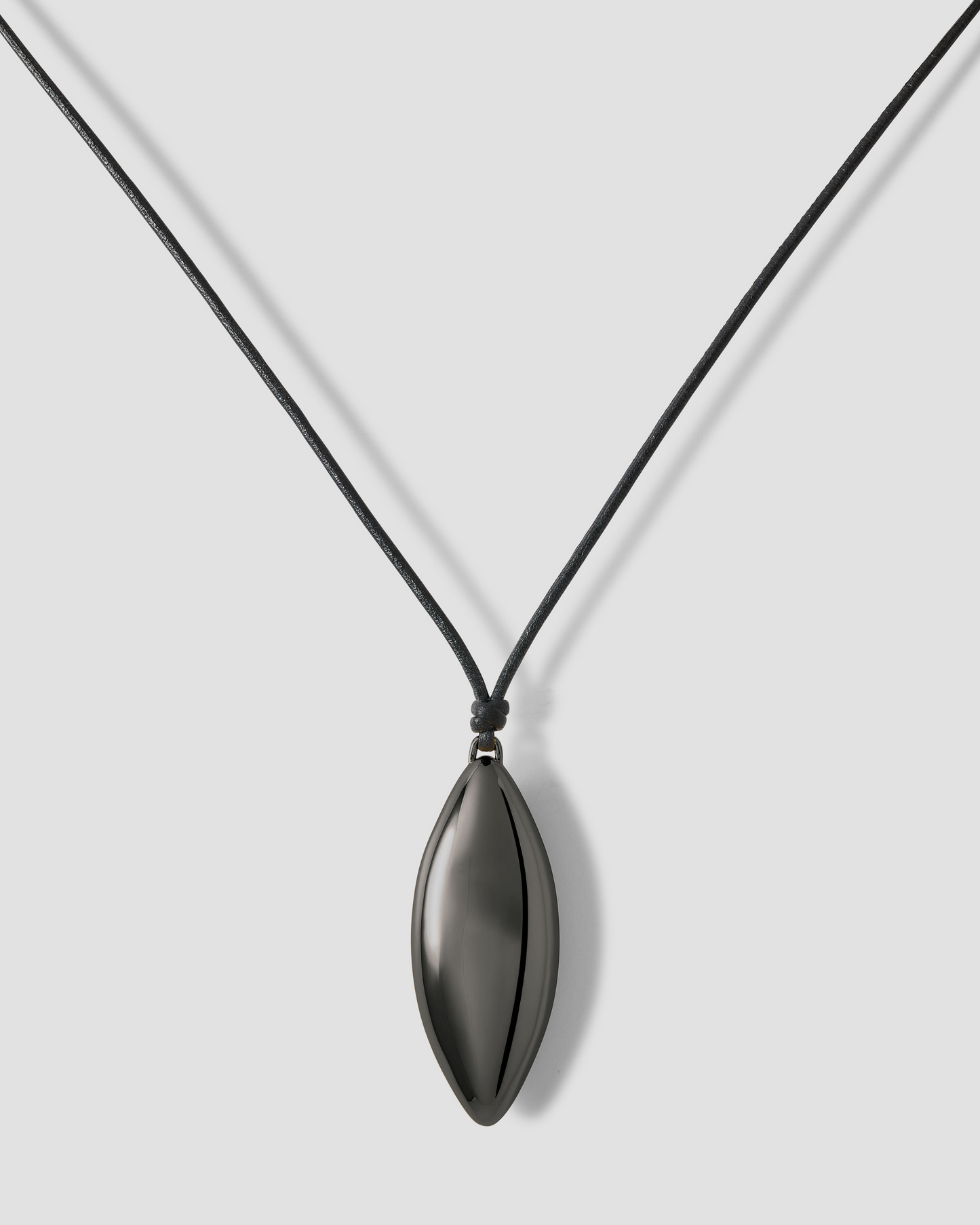 Metal Dagger Leather Cord Necklace