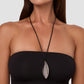Metal Dagger Leather Cord Necklace