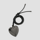 Metal Heart Leather Cord Necklace