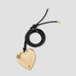 Metal Heart Leather Cord Necklace