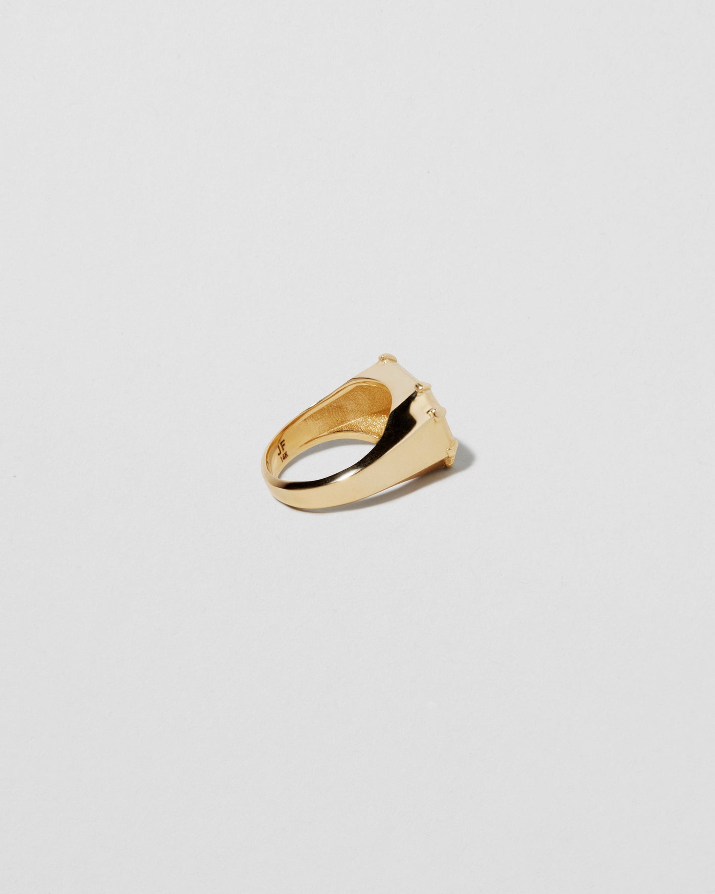 Jennifer Fisher - Mini Emerald Shield Ring - Yellow Gold