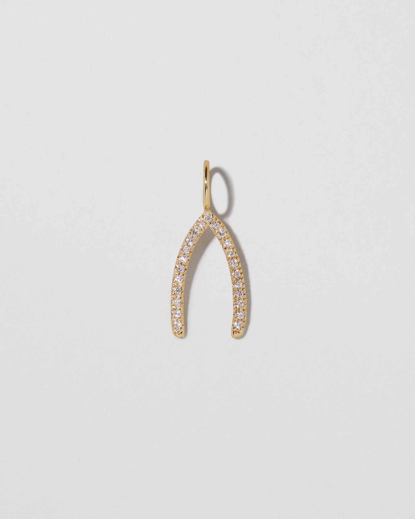 Mini Wishbone with Pavé White Diamonds