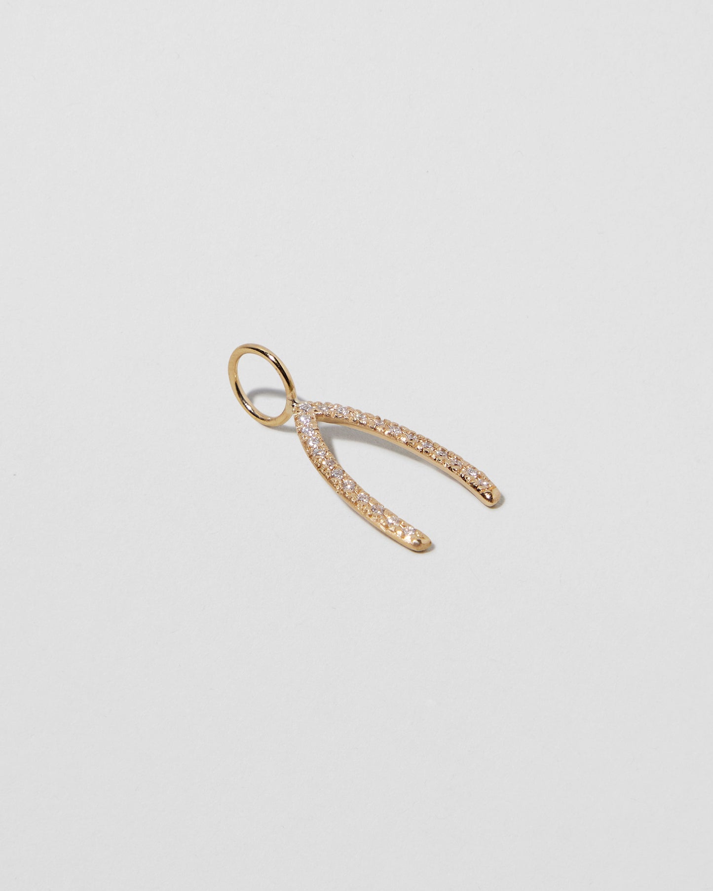 Mini Wishbone with pavé White Diamonds