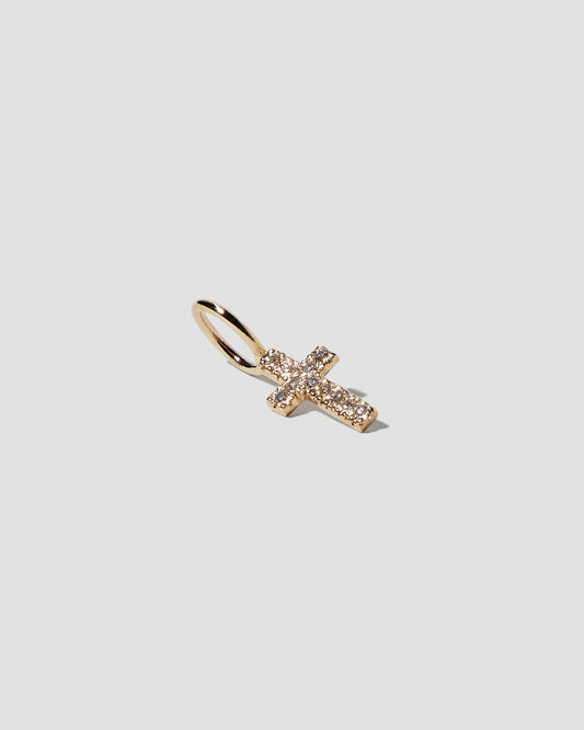 Mini Cross with pavé White Diamonds