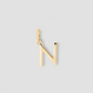 Minimal Block Letter Charm in 14K Yellow Gold