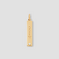 Personalized Narrow Classic Diamond Dog Tag in 18K Yellow Gold