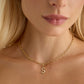 Capital Gothic Letter Charm with Pavé White Diamonds