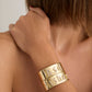 Personalized Fisher Cuff with Pavé White Diamonds