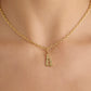 Lower Case Gothic Letter Charm in 14K Yellow Gold