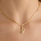 Lower Case Gothic Letter Charm in 14K Yellow Gold