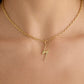 Lightening Bolt Charm in 18K Yellow Gold