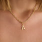 Minimal Block Letter Charm in 14K Yellow Gold