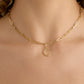 Minimal Block Letter Charm in 14K Yellow Gold