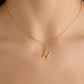 Minimal Block Letter Charm in 14K Yellow Gold