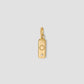 Minimal Block Letter Dog Tag in 18K Yellow Gold