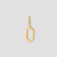 Capital Gothic Letter Charm with Diamond in 18K Yellow Gold