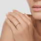 Mixed Size Round Diamond Bezel Ring