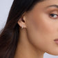 Essential Pin Earrings With Pavé White Diamonds in 18K Gold