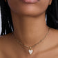 Medium Heart with Pavé White Diamonds