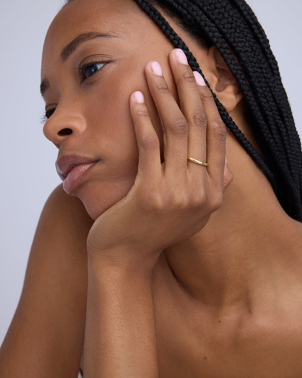 2mm Wedding Band in 18K Yellow Gold ring - close-up detail | gold rings for women