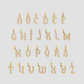 Capital Gothic Letter Charm with Pavé White Diamonds