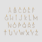 Large Floating Diamond Minimal Block Letter