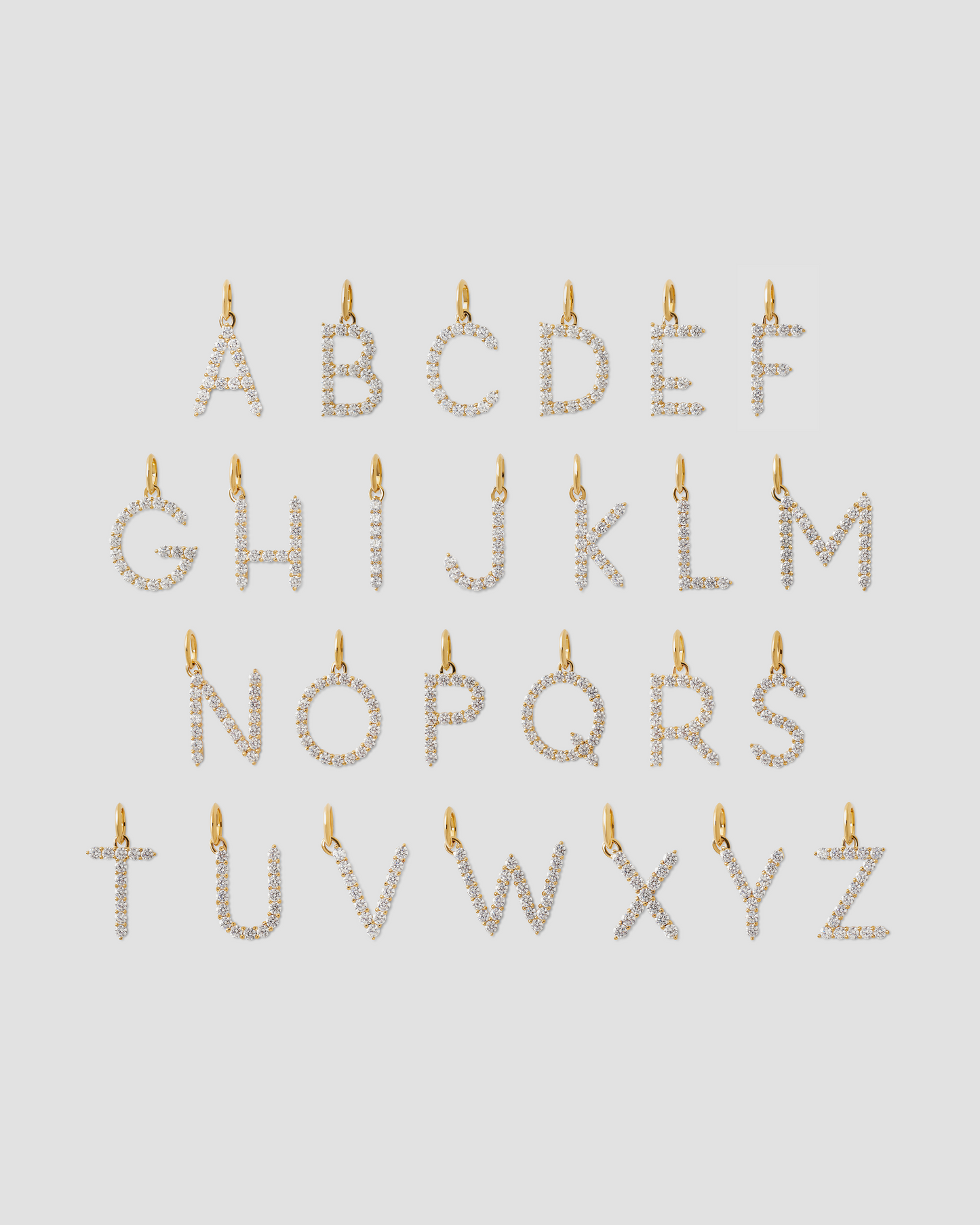 Large Floating Diamond Minimal Block Letter