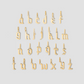 Lower Case Gothic Letter Charm in 14K Yellow Gold
