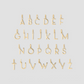 Minimal Block Letter Charm in 14K Yellow Gold