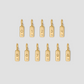 Minimal Block Number Dog Tag in 18K Yellow Gold