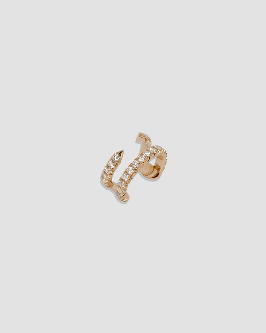 Pin Ear Cuff with Pavé White Diamonds