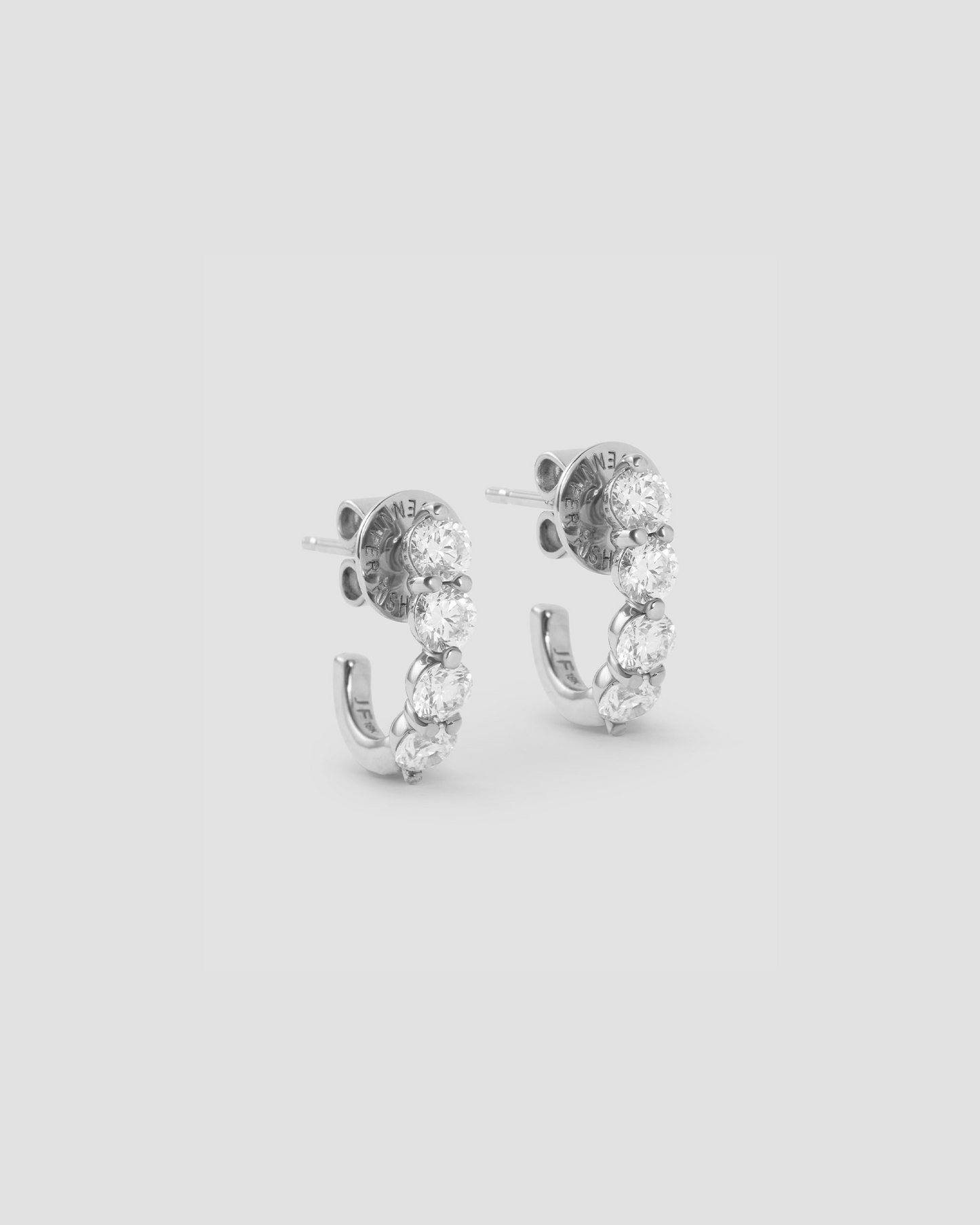 Floating Four Diamond Huggies